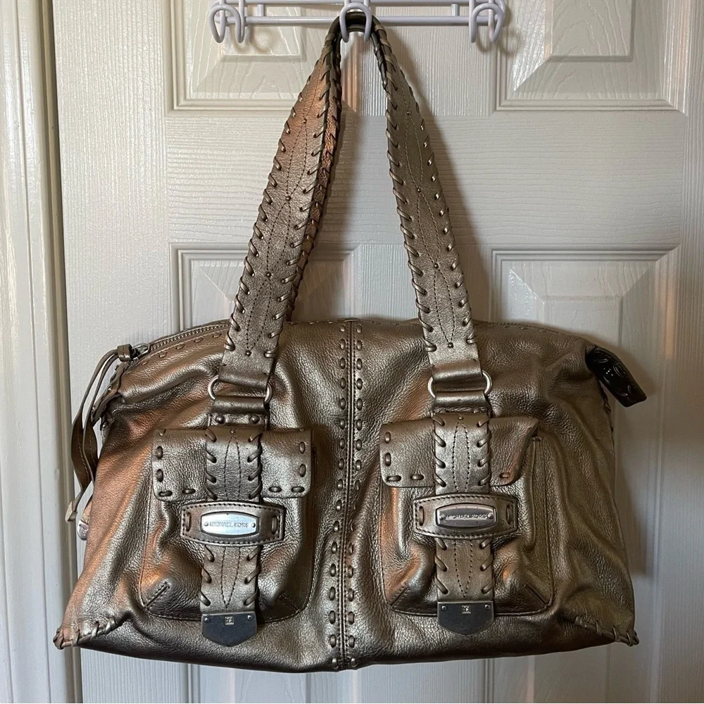 Michael Kors Palm Beach Astor Metallic Gold Hobo Bag